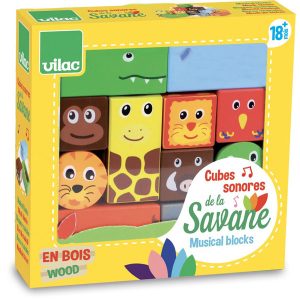 Vilac ” Savana” cubetti sonori sensoriali