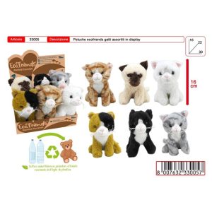 Peluche Gatti Cuoricini16Cm 33005