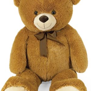 Peluche Orso Marrone 60Cm con Fiocco 23978
