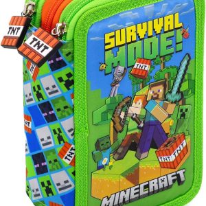 Astuccio triplo 45PZ Minecraft QM43869