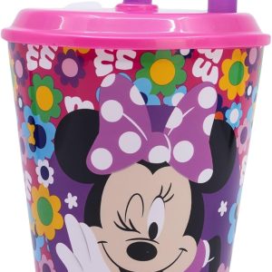 Minnie Bicchiere con Cannuccia 430ml ST81230