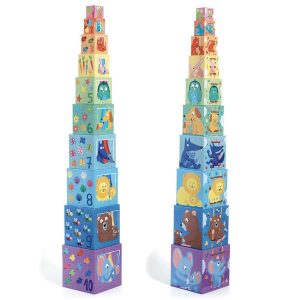 Cubi di cartone da impilare ” Rainbow” Djeco