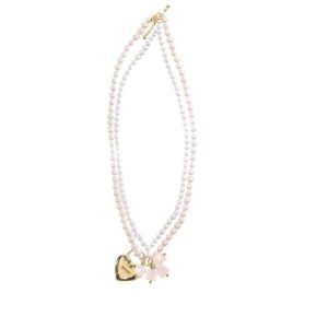 Gp Collana Doppia con Perle e Cuore xoxo