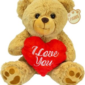Peluche Marrone Con Cuore 26 Cm