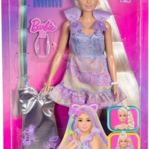 Barbie Capelli Lunghi Con Pettine Arcobaleno