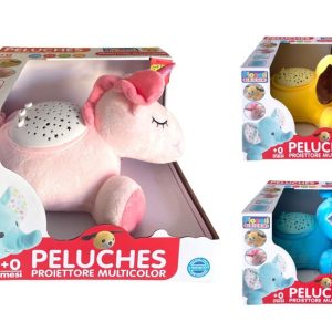 Peluche Animaletti Con Proiettore Multicolor- Assortiti