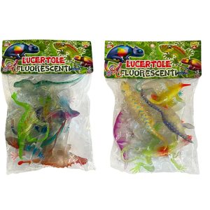Busta Lucertole e Rettili Fluorescenti Assortite
