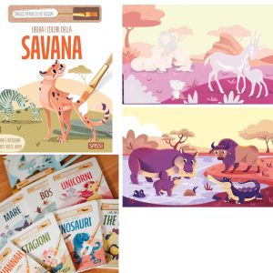Sassi Libera i Colori Della Savana- Libro Illustrato Da Colorare