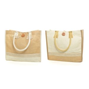Borsa mare In Juta Con Manici