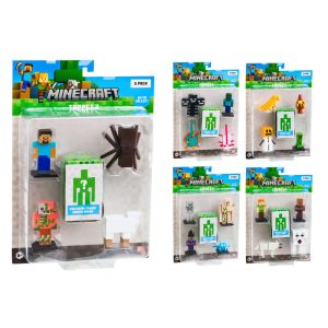 Minecraft 3D Pack Da 5 Personaggi Assortiti