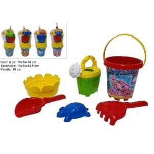 Secchiello Mare Con Accessori cm 14- Assortiti