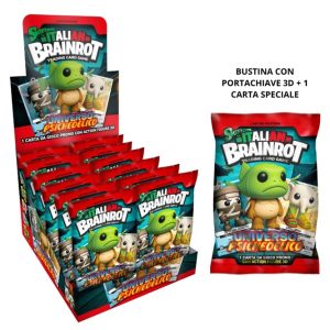 Brainrot Serie Alpha Universo Psichedelico 1 Promo Card+1 Portachiavi 3D