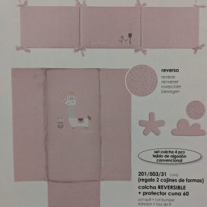Piumone e paracolpi lettino 60 x 120 Bimbidreams Lama
