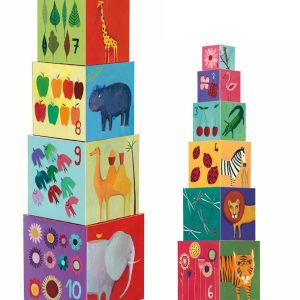 Cubi Cartonati da impilare Djeco “Nature”