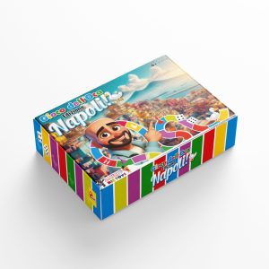 Gioco dell’Oca Edizione Napoli Gioco da Tavolo per 2-6 Giocatori dai 6 Anni con Tema Napoli e Design Colorato