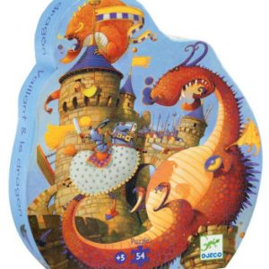 Puzzle Djeco ” Vaillant e i draghi” 54 pezzi.