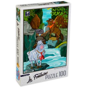 Puzzle per bambini 4 anni 100 pezzi – Il lupo e l’agnello